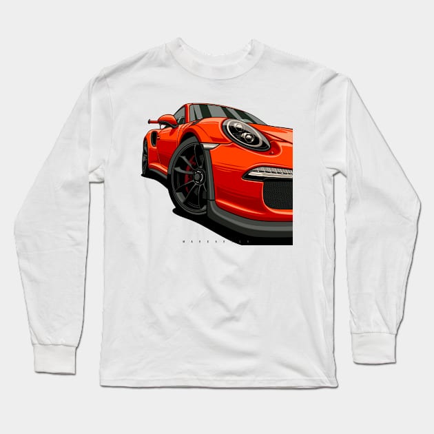 Orange rocket Long Sleeve T-Shirt by Markaryan